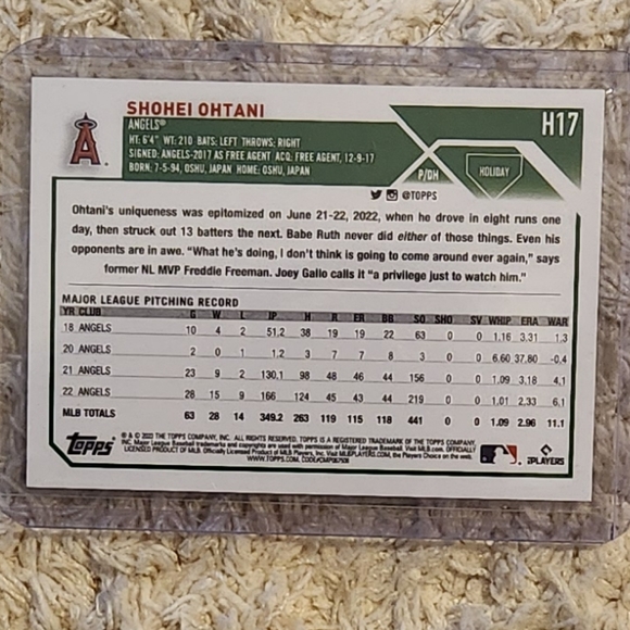 SHOHEI OHTANI BASEBALL CARD - Picture 2 of 2